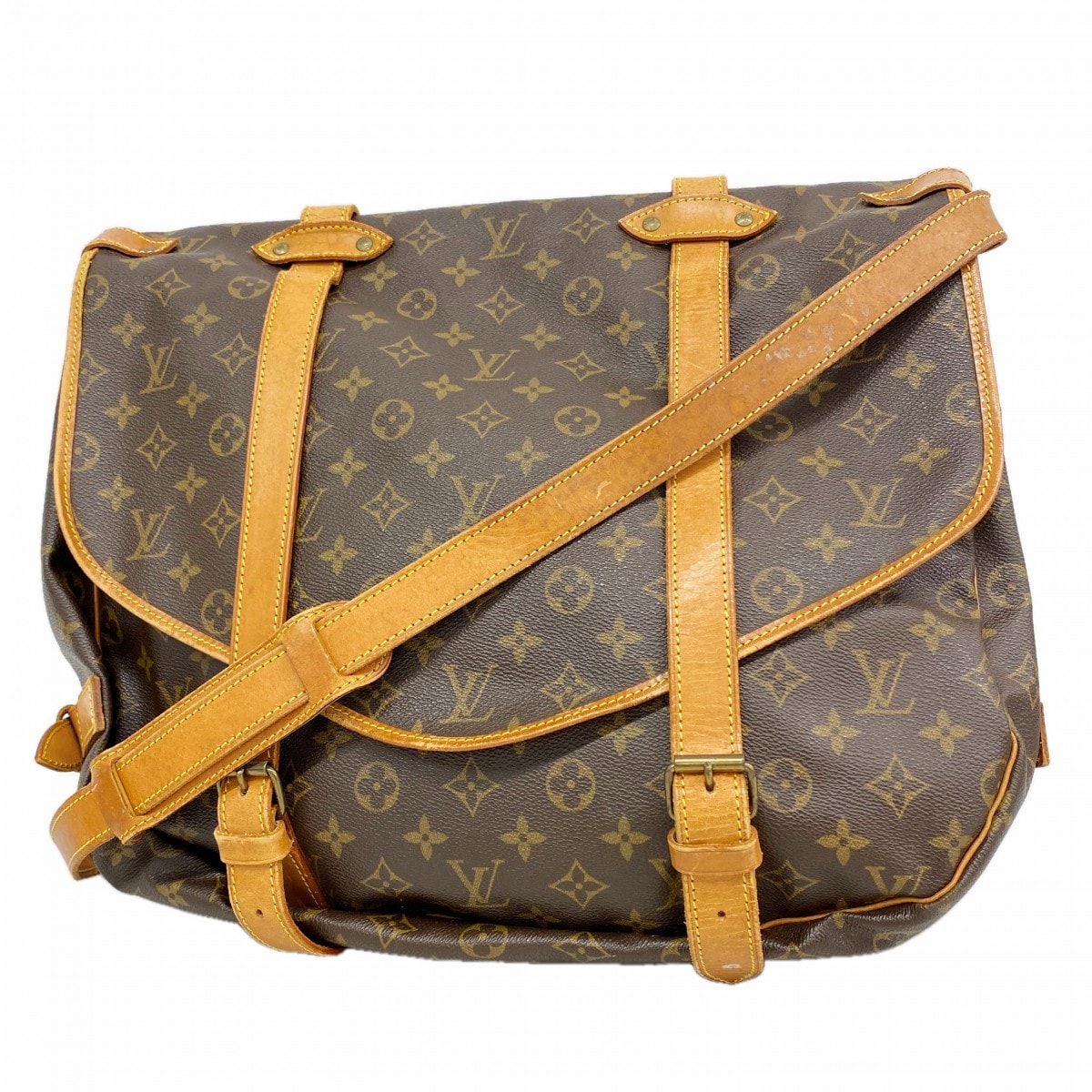 ★最終価格【6gd5272】ルイヴィトン ショルダーバッグ モノグラム ソミュール43 M42252 ブラウン【中古】レディース