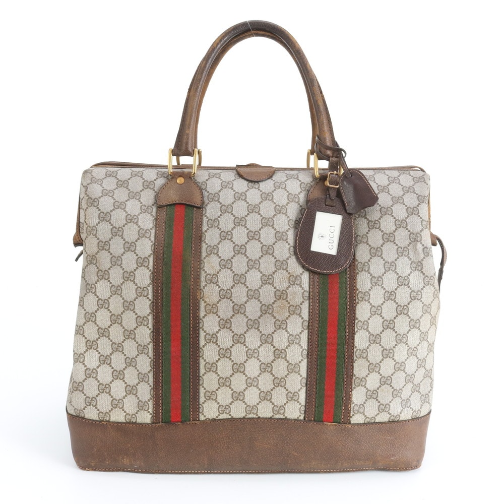 グッチ GGスプリーム シェリー ライン ボストン バッグ