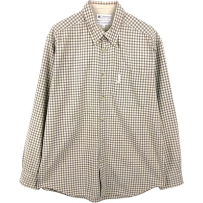 古着 コロンビア Columbia 長袖 ボタンダウンチェックシャツ メンズM相当/eaa662908