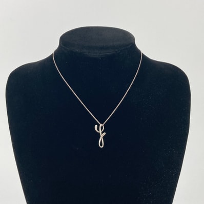 TIFFANY&Co.(ティファニー) エルサペレッティー Ag925 アルファベット レター Y ネックレス シルバー