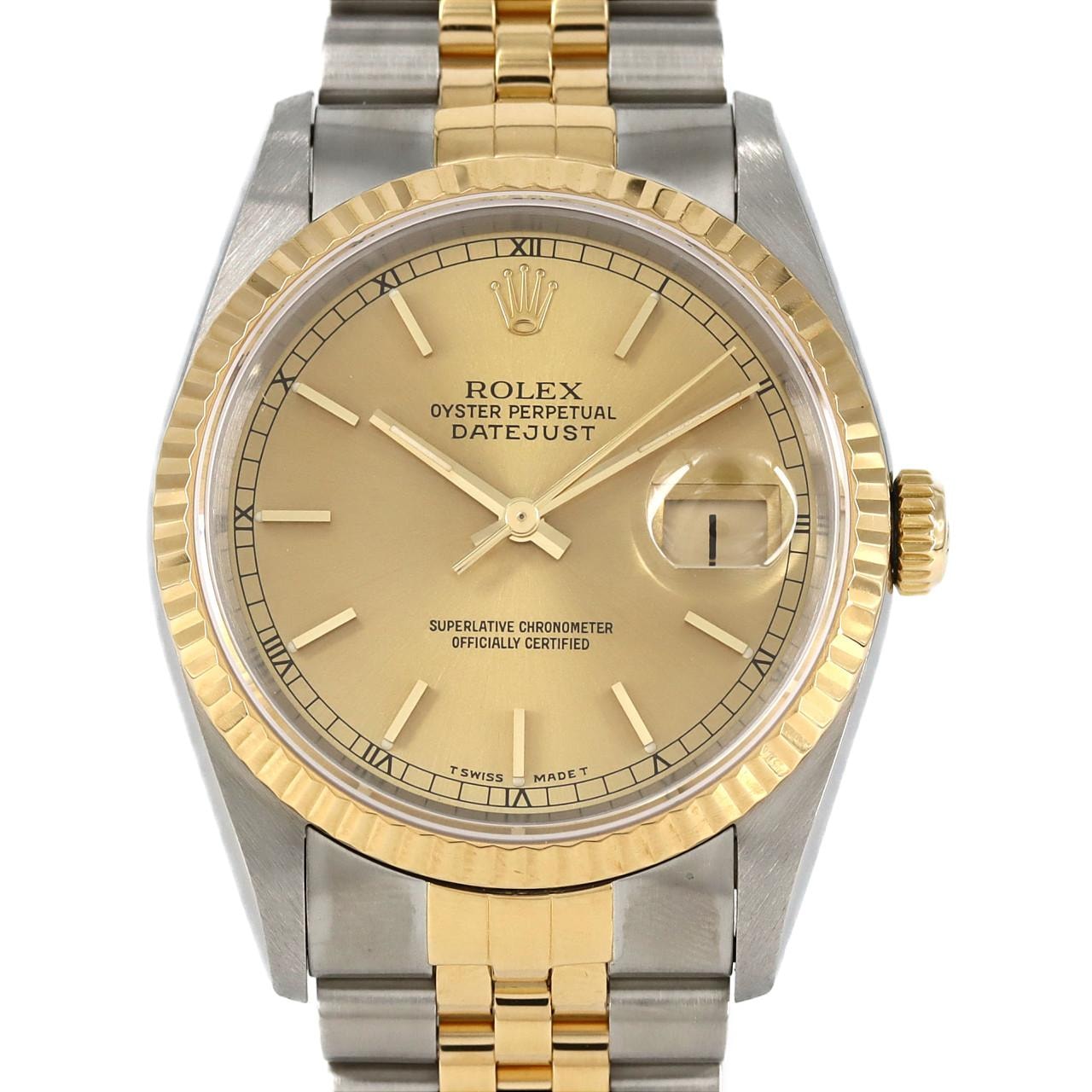 ロレックス デイトジャスト 16233 SSxYG 自動巻 X番