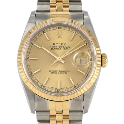 ロレックス デイトジャスト 16233 SSxYG 自動巻 X番