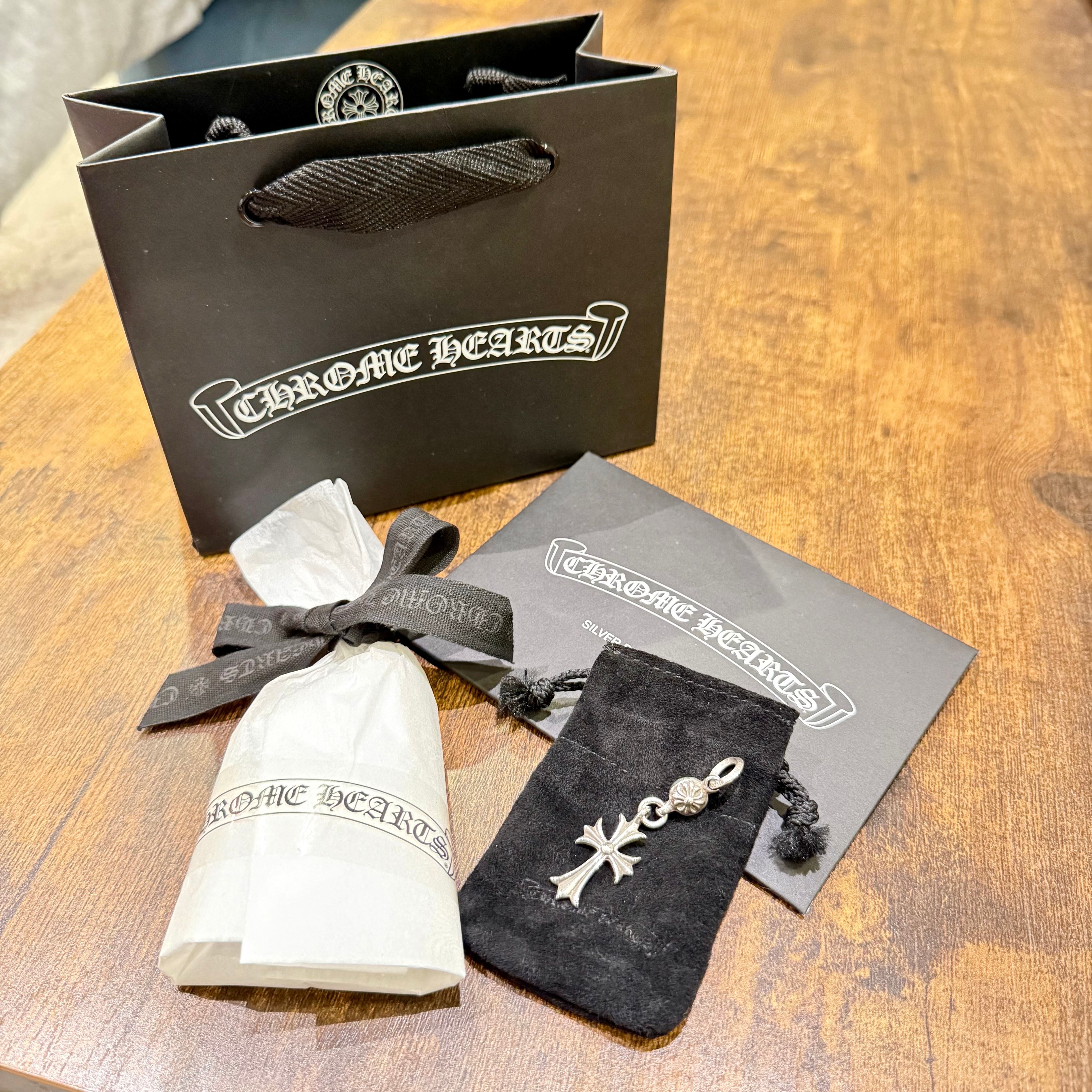 Chrome Hearts 1 Ball Tiny CH Cross Charm "Silver"