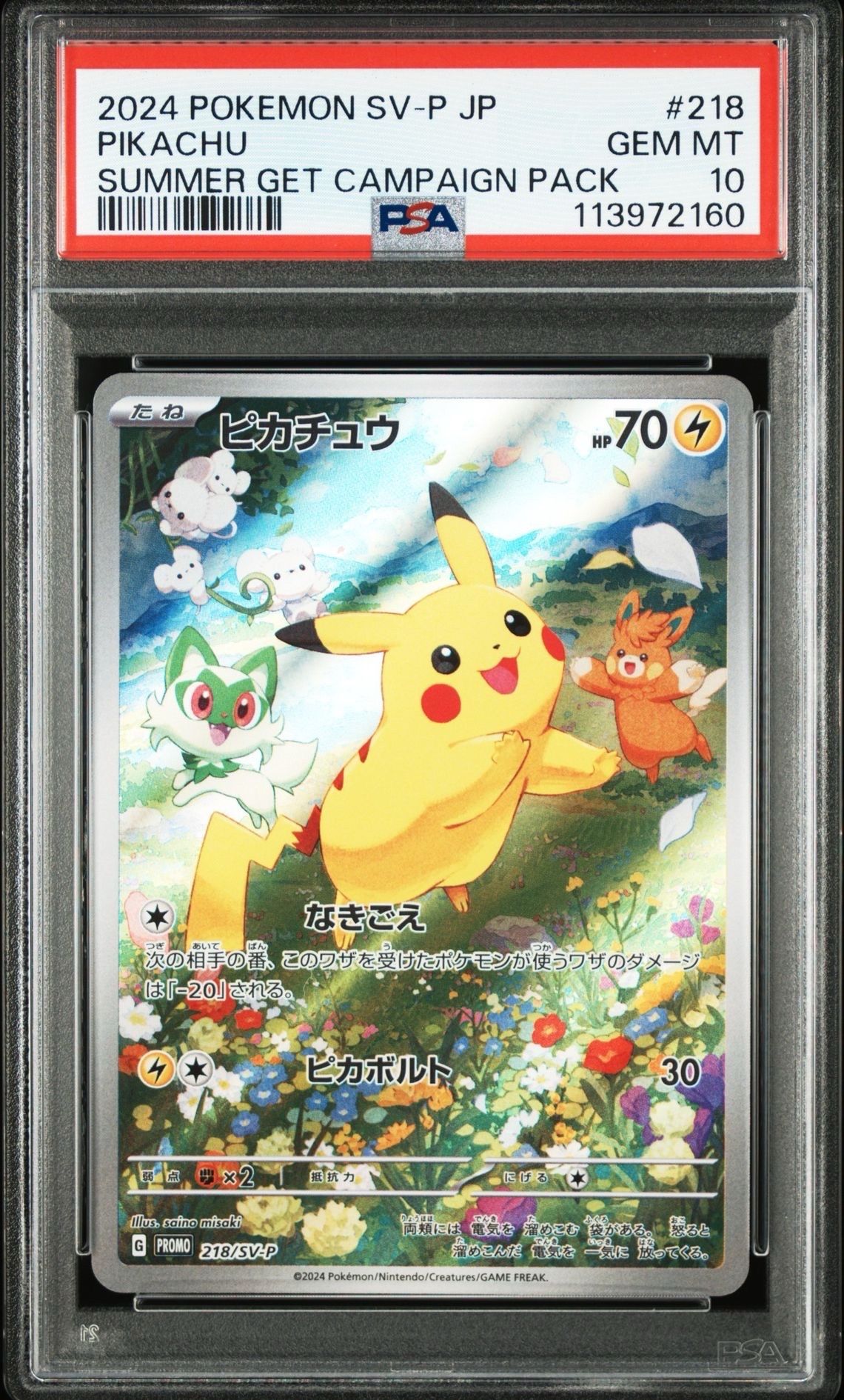 ピカチュウ P [SV-P 218](プロモカードパック「ポケカの夏がキタ!プロモカードGetキャンペーン!」)