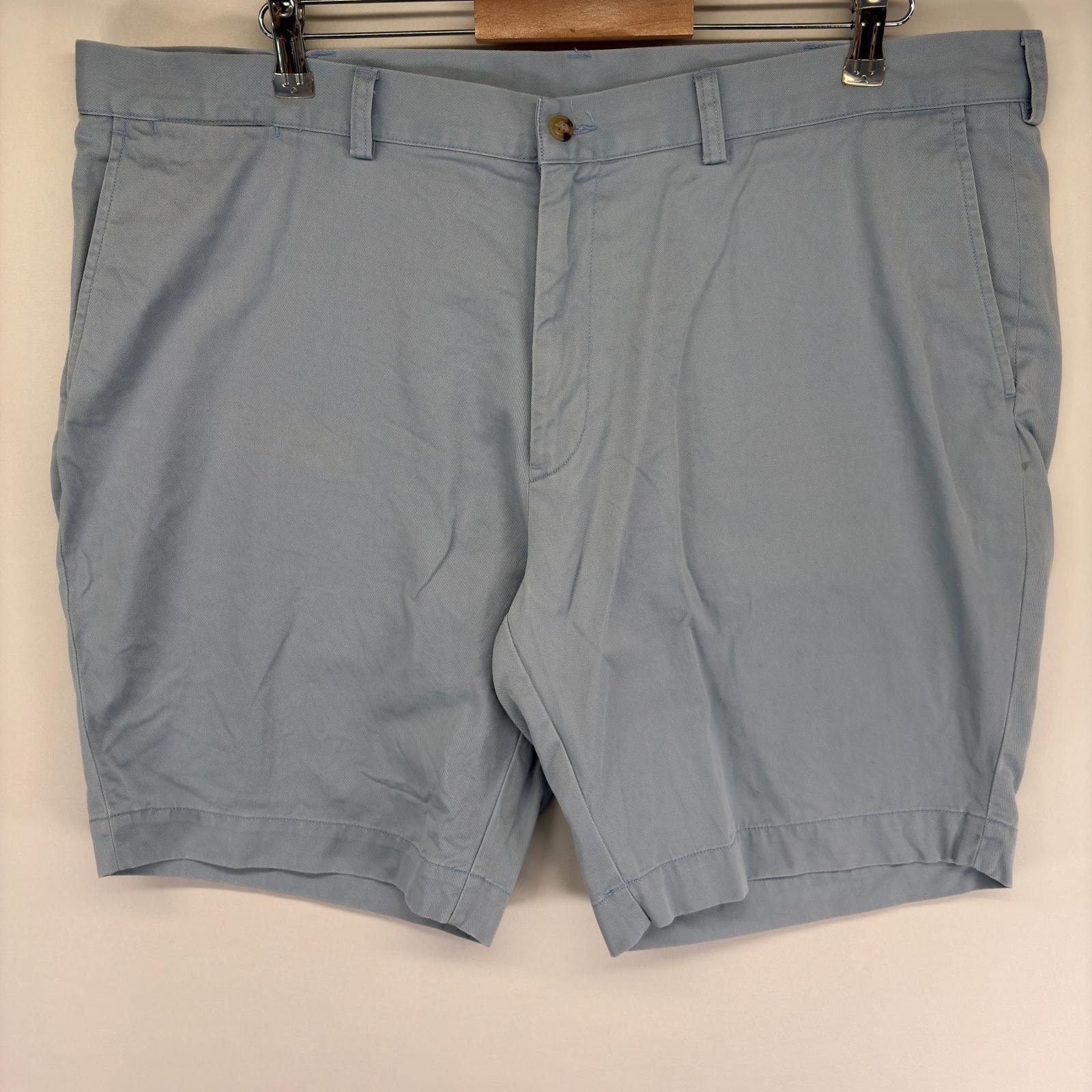 古着 ポロ・ラルフローレン POLO RALPH LAUREN パンツ チノパン ワンポイントロゴ ショートパンツ ジップ w42  水色系 メンズ