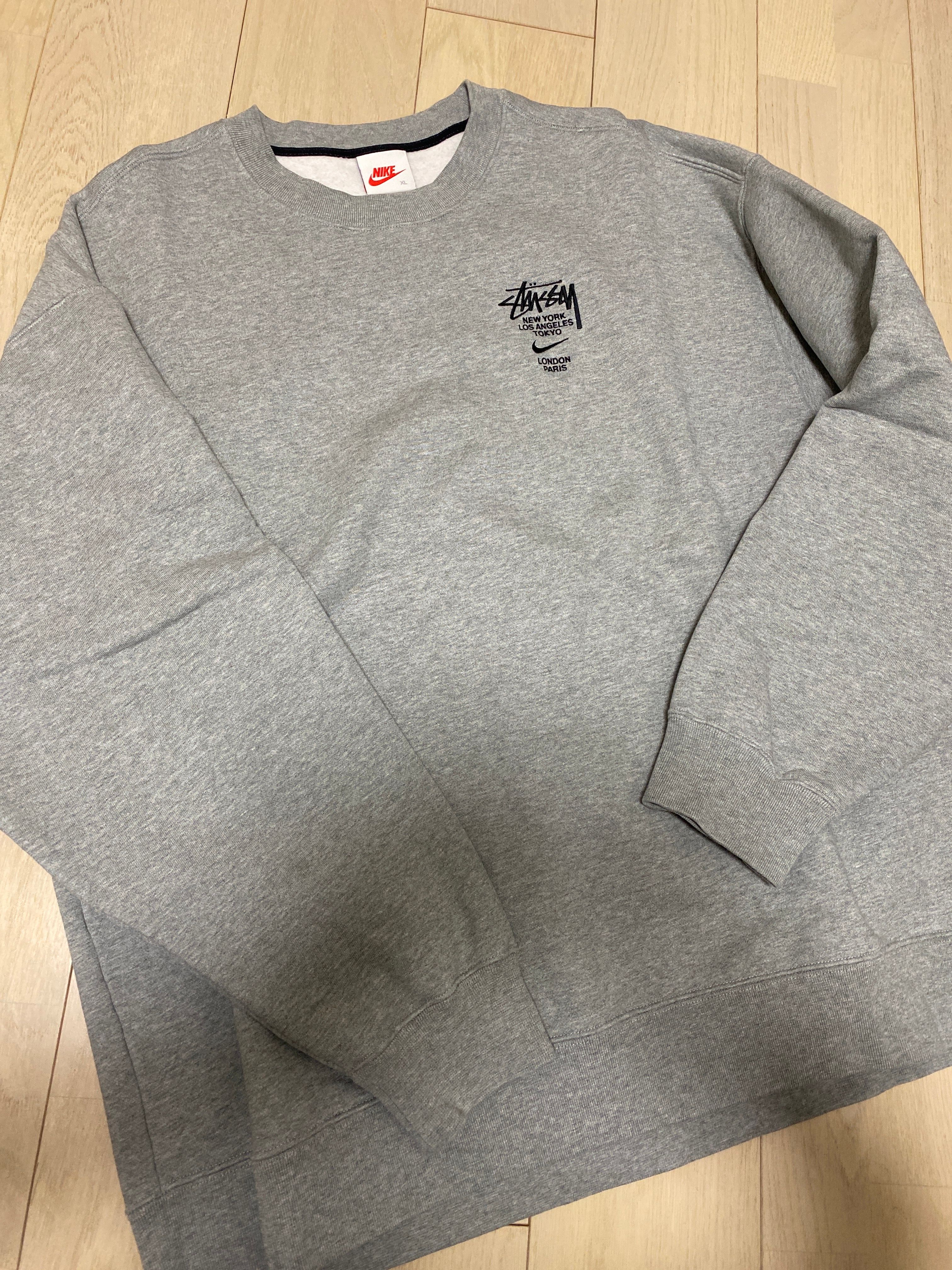 Nike x Stussy International Crewneck Sweatshirt (US Size) "Grey" DC4198-050