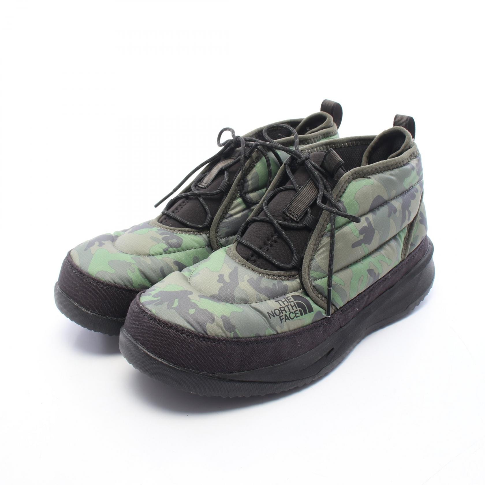 ザ・ノースフェイス THE NORTH FACE Nuptse Chukka チャッカー ブーツ 靴 ポリエステル メンズ カーキ系 / ブラック系 NF02273 【中古】