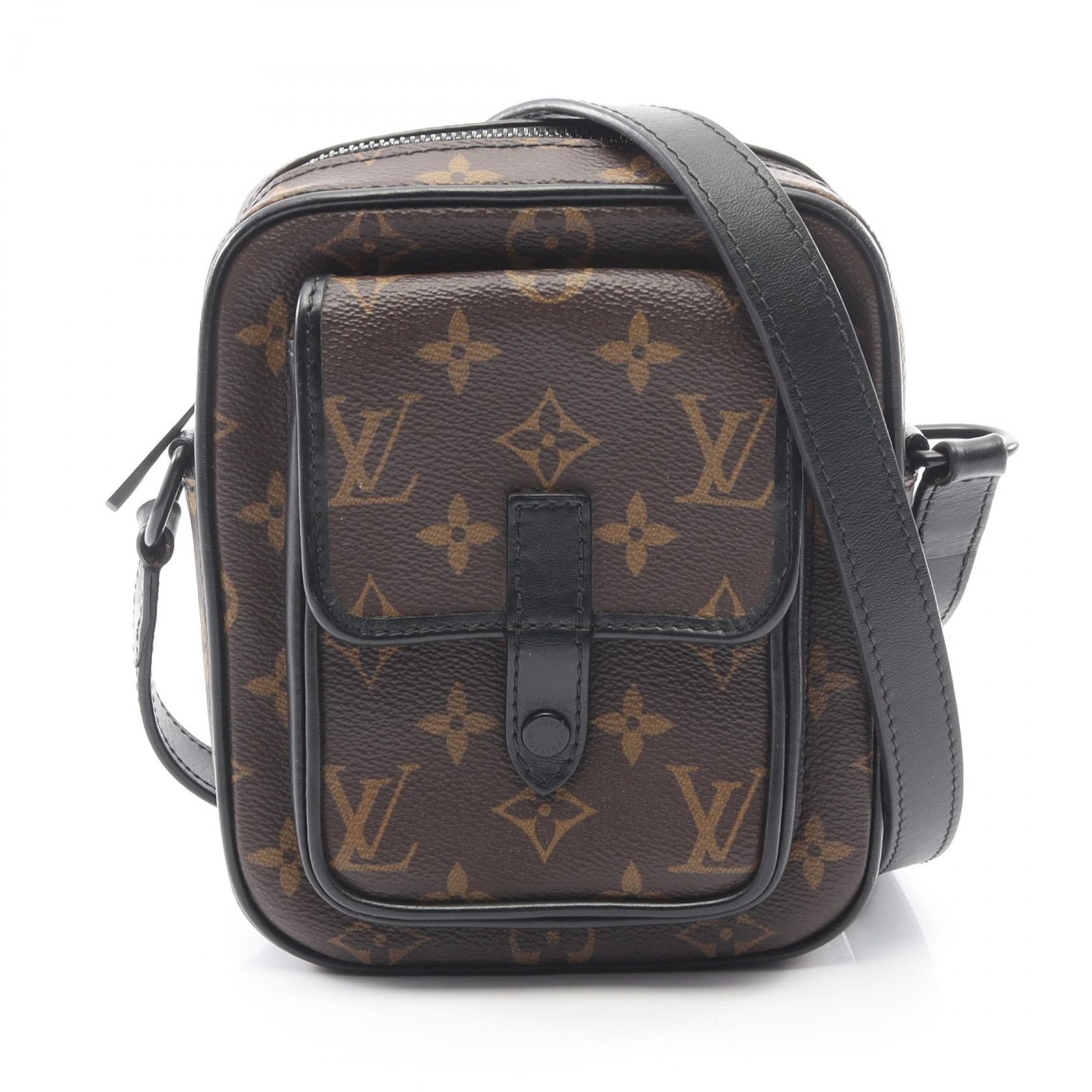 ルイ・ヴィトン LOUIS VUITTON クリストファー ウエアラブル ウォレット ショルダーバッグ バッグ PVCコーティングキャンバス レザー モノグラム・マカサー メンズ ブラウン系 / ブラック系 M69404 【中古】