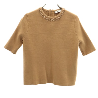 ZARA KNIT ザラニット 半袖 ニット S ブラウン セーター