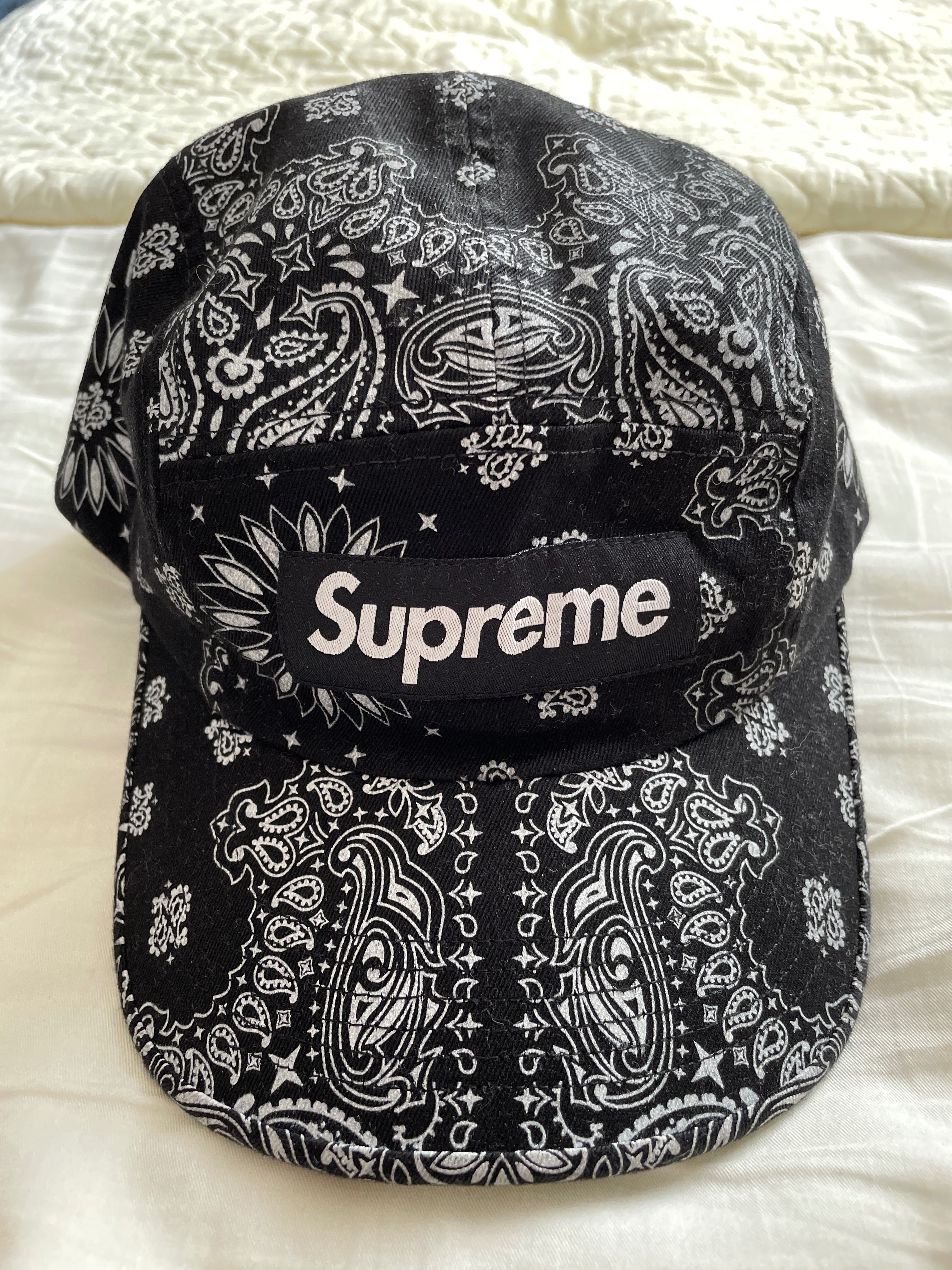 Supreme Bandana Camp Cap "Black"