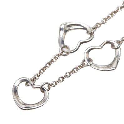 ティファニー 5連 オープンハート ネックレス SV925 シルバー レディース TIFFANY&Co. 【中古】