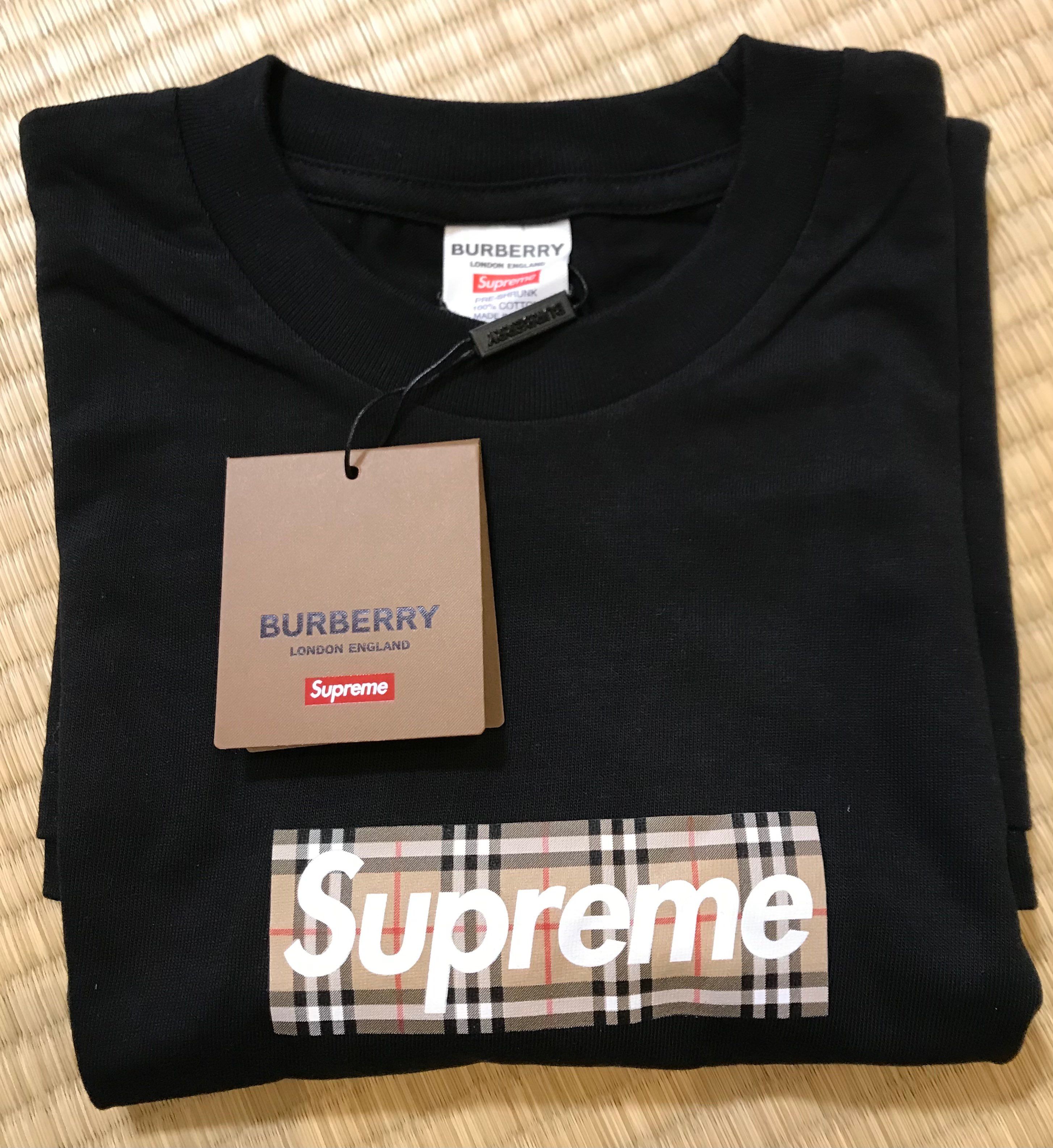 Supreme / Burberry Box Logo Tee "Black"
