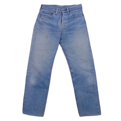 Levi's リーバイス デニムパンツ 80s 90s 501 赤耳 smalle 裏刻印524 ボタンフライ デニム パンツ ライトブルー系 不明【中古】