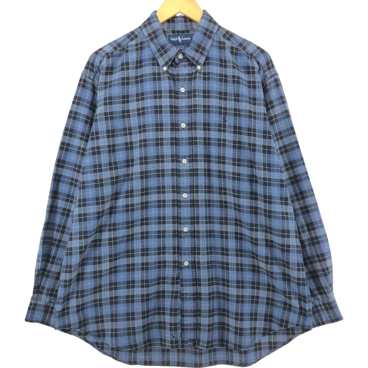 古着 ラルフローレン Ralph Lauren BLAKE 長袖 ボタンダウンチェックシャツ メンズL相当/eaa541146