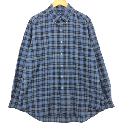 古着 ラルフローレン Ralph Lauren BLAKE 長袖 ボタンダウンチェックシャツ メンズL相当/eaa541146