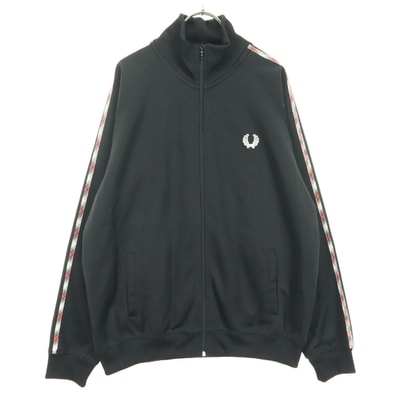美品 FRED PERRY フレッドペリー ポルトガル製 ワンポイントロゴ 長袖 トラックジャケット L ブラック