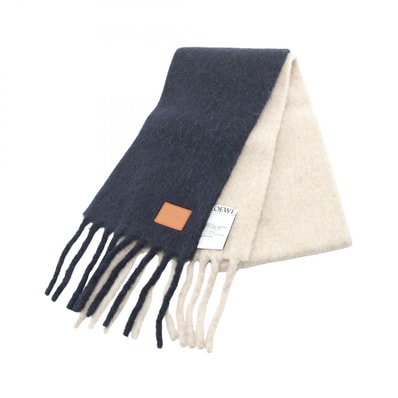 ロエベ LOEWE スカーフ マフラー 衣料品 ウール アルパカ レディース ネイビー系 / ベージュ系 FSF4SS1W065395 【新品】