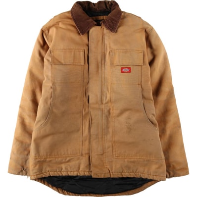 古着 ディッキーズ Dickies トラディショナルコートタイプ 中綿入り ダックワークジャケット メンズM相当/eaa651270