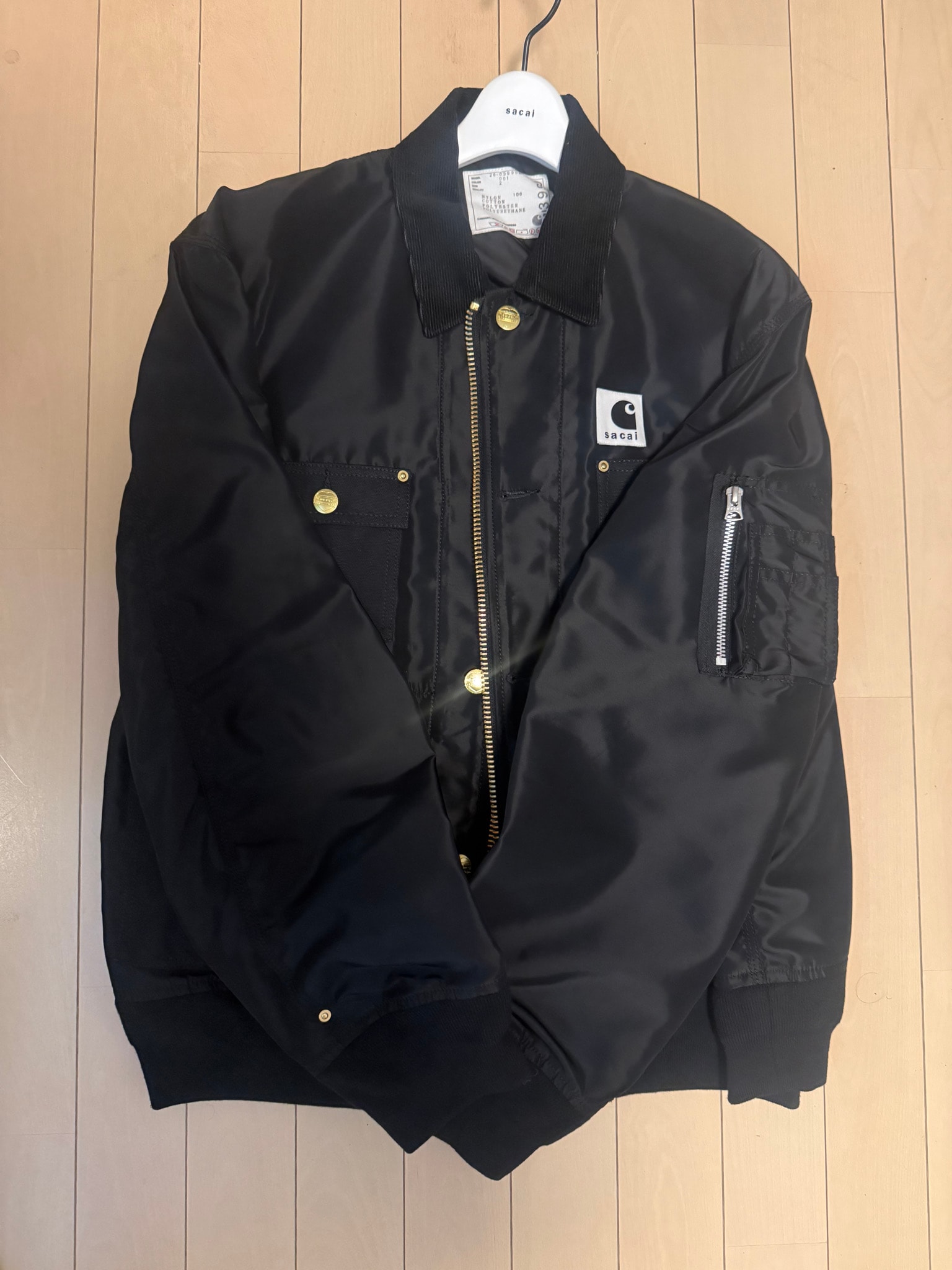 sacai x Carhartt WIP Nylon Twill x Duck Blouson "Black"