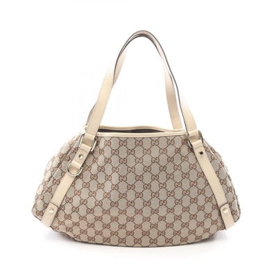 グッチ GUCCI アビー GGキャンバス ショルダーバッグ バッグ キャンバス レザー レディース ベージュ系 / アイボリー系 130736 【中古】