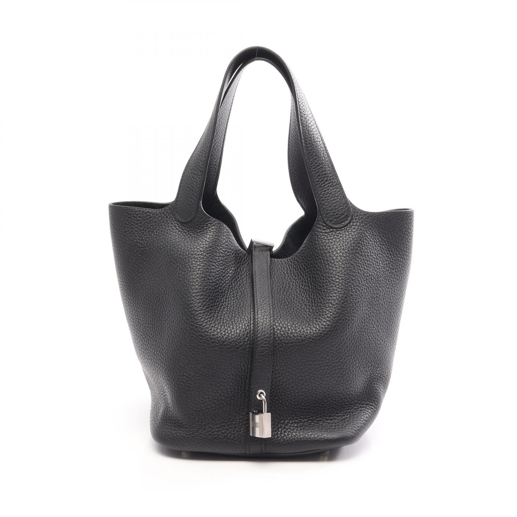 エルメス HERMES ピコタンロックMM ハンドバッグ バッグ レザー トリヨンクレマンス トリヨンクレマンス D刻印(2019年製造) レディース ブラック系 【中古】