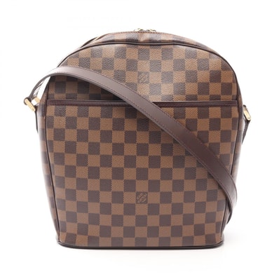 ルイ・ヴィトン LOUIS VUITTON イパネマGM ダミエエベヌ ショルダーバッグ バッグ PVCコーティングキャンバス レザー ダミエ エベヌ レディース ブラウン系 N51292 【中古】