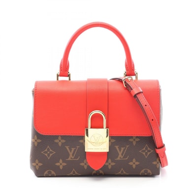 ルイ・ヴィトン LOUIS VUITTON ロッキーBB モノグラム コクリコ 2WAY ハンドバッグ バッグ PVCコーティングキャンバス レザー レッド レディース ブラウン系 / レッド系 M44322 【中古】