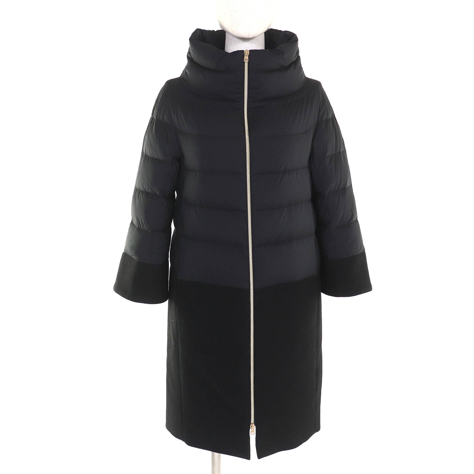 美品 ヘルノ
 ダウンコート ブラック レディース 38 PI0832D
