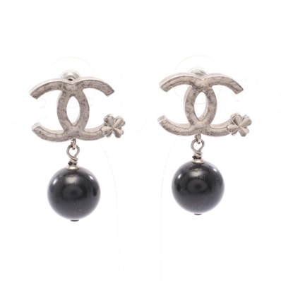 シャネル CHANEL ココマーク ピアス ジュエリー メッキ / レジン レディース ブラック系 【中古】
