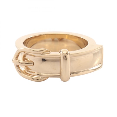 エルメス HERMES BIJOUTERIE FANTAISIE サンチュール ベルトモチーフ スカーフリング アクセサリー GP ゴールド レディース ゴールド系 【中古】