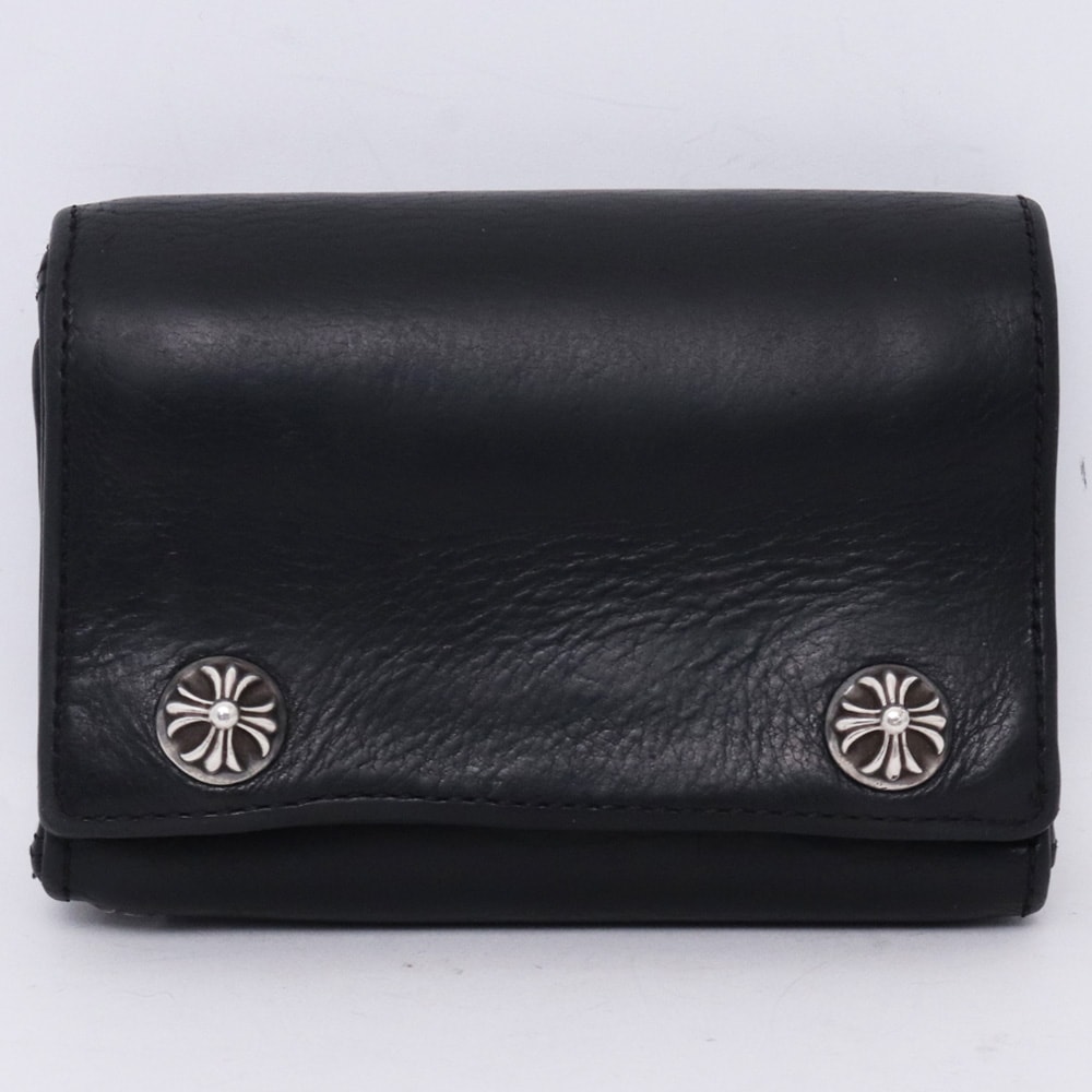 Chrome Hearts 3 Fold Wallet / Cross Patch "Black"