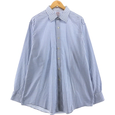 古着 ブルックスブラザーズ Brooks Brothers 346 カフスシャツ 長袖 コットンチェックシャツ メンズXL相当/eaa514777