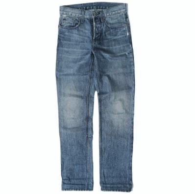 KSUBI スビ アメリカ製 DEE DEE ダメージ加工スリムストレートデニムパンツ 28 Vintage Indigo ボタンフライ ジーンズ TSUBI ボトムス g10348
