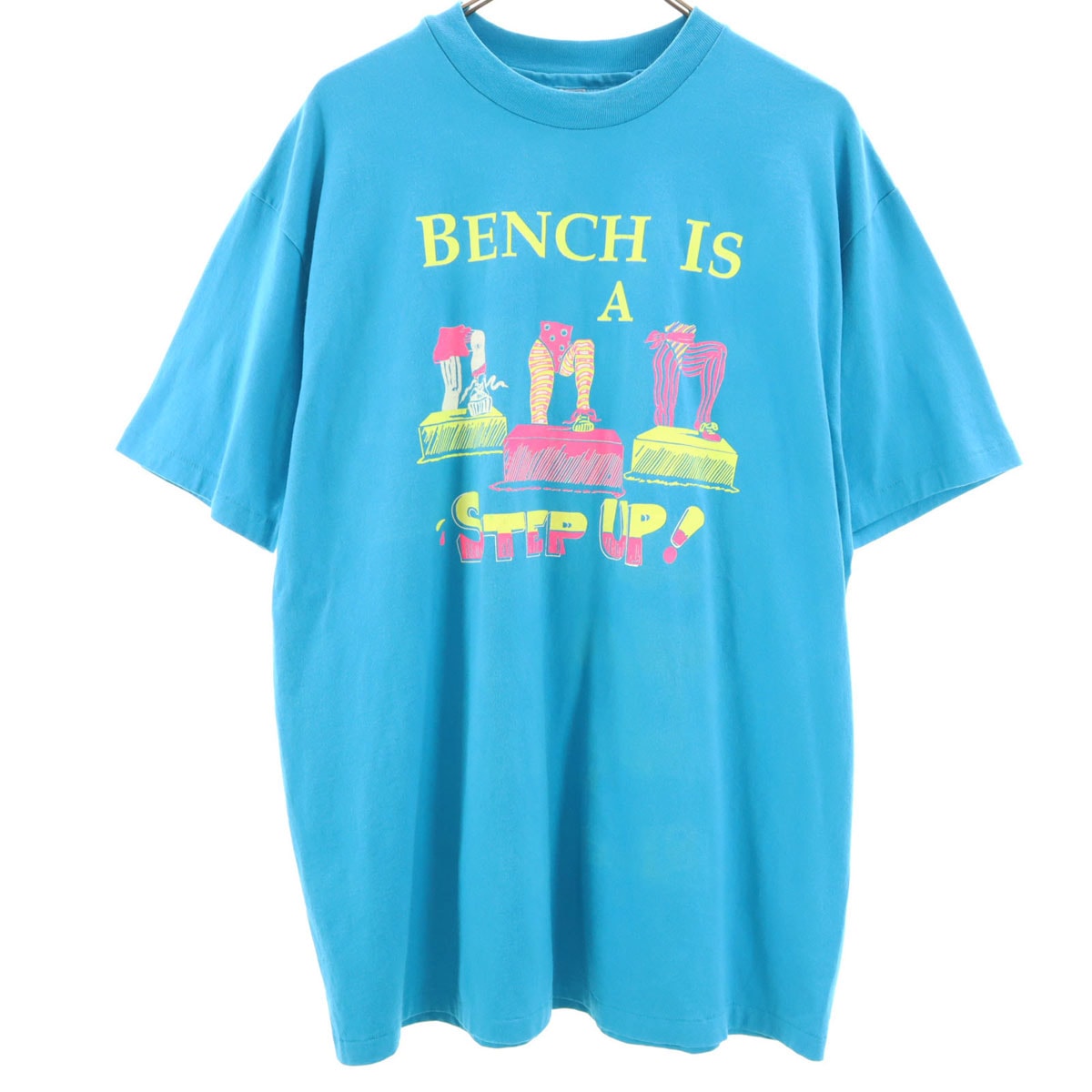Hanes ヘインズ 80s 90s USA製 オールド 半袖 Fifty-Fifty Tシャツ XL ブルー系 シングルステッチ