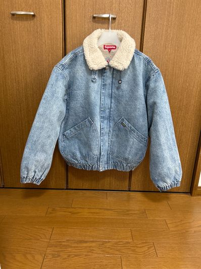Supreme Faux Shearling Lined Bomber Jacket "Denim"