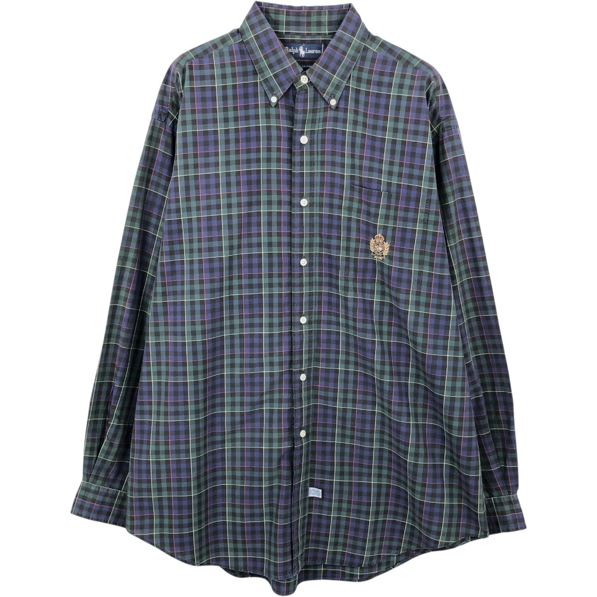 古着 ラルフローレン Ralph Lauren 長袖 ボタンダウンチェックシャツ メンズL相当/eaa662757