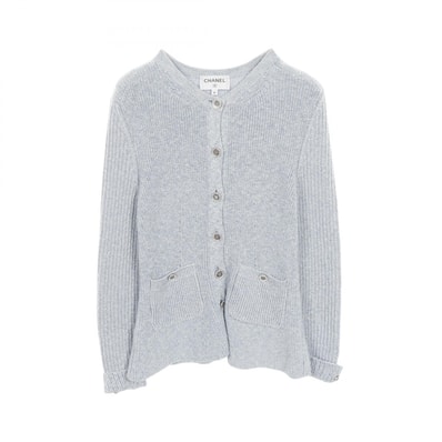 シャネル CHANEL カーディガン 衣料品 トップス シルク キュプラ レディース ブルー系 P74623K10706 【中古】