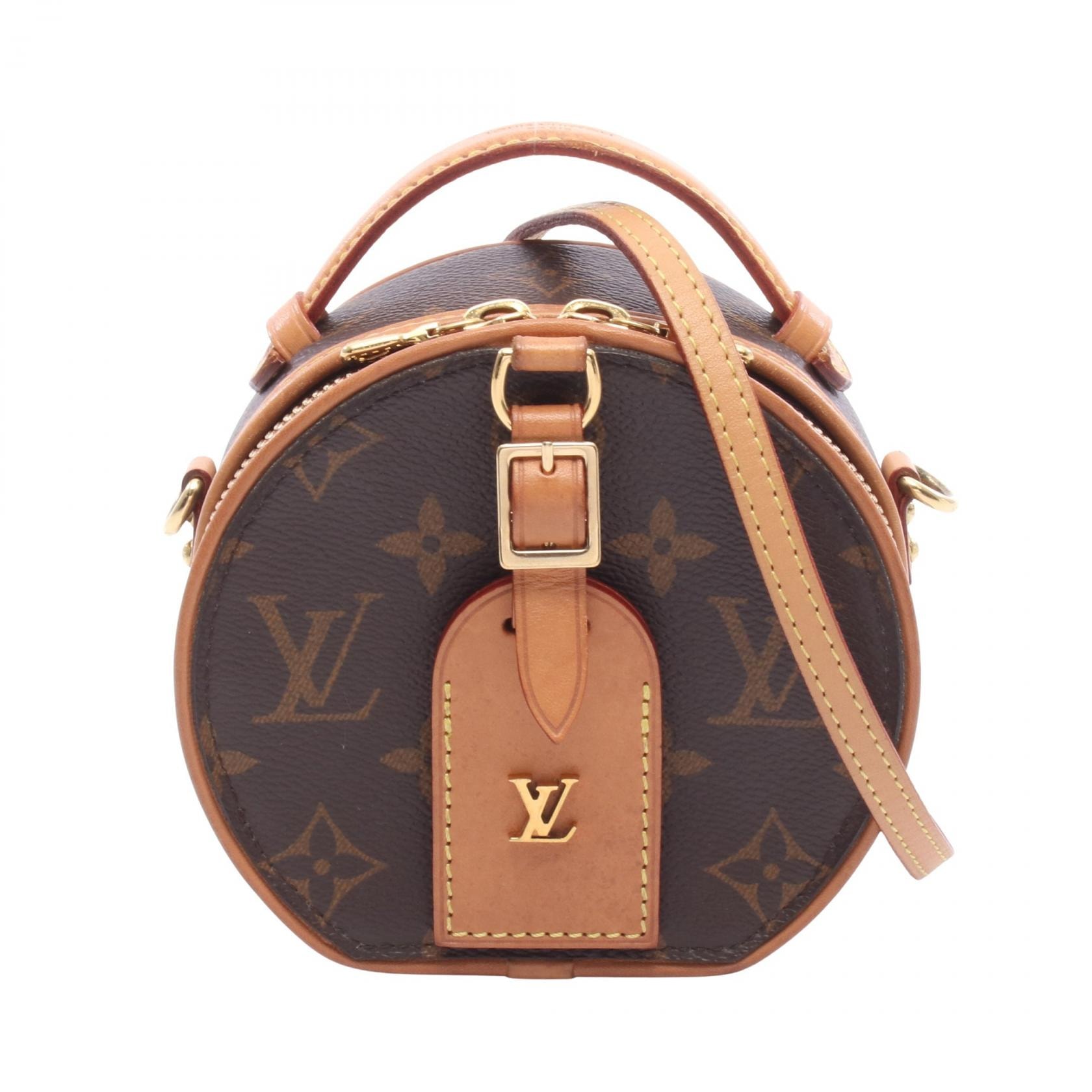 ルイ・ヴィトン LOUIS VUITTON ミニ ボワット シャポー モノグラム 2WAY ハンドバッグ バッグ PVCコーティングキャンバス レザー モノグラム レディース ブラウン系 M83575 【中古】