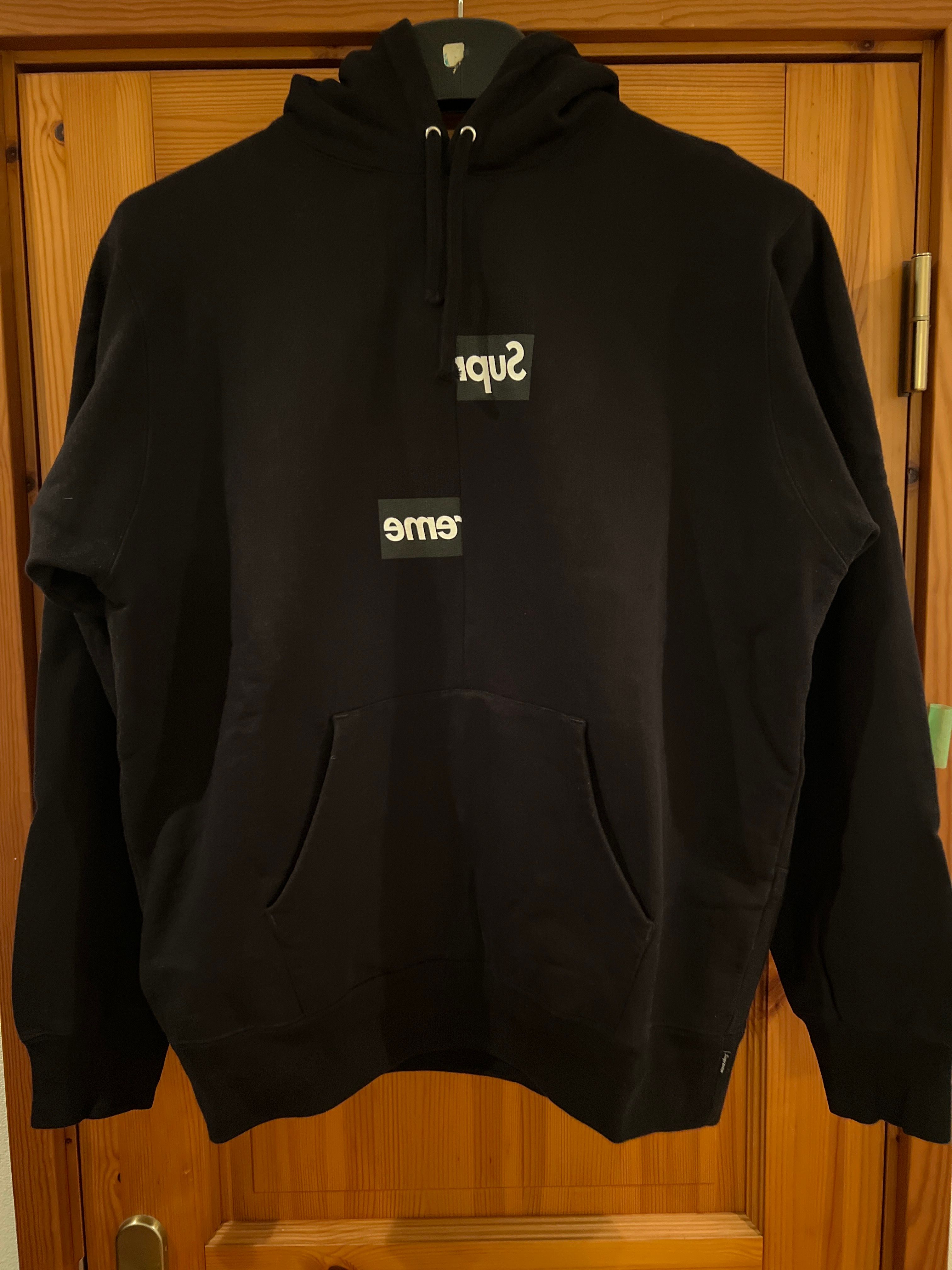 Supreme / Comme des Garçons SHIRT® Split Box Logo Hooded Sweatshirt "Black"