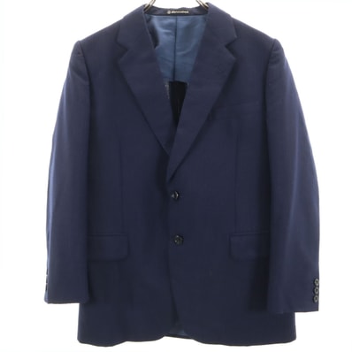 LANVIN ランバン 90s オールド ストライプ柄 テーラードジャケット ネイビー
