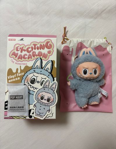 POP MART THE MONSTERS (LABUBU) Exciting Macaron Plush Series SEA SALT COCONUT