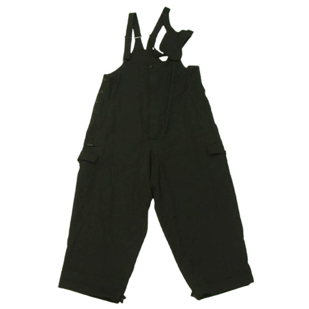 Yohji Yamamoto POUR HOMME ヨウジヤマモトプールオム オーバーオール 23SS HZ-D06-100 ウールギャバジン 変形 サスペンダー オーバーオール ブラック系【中古】