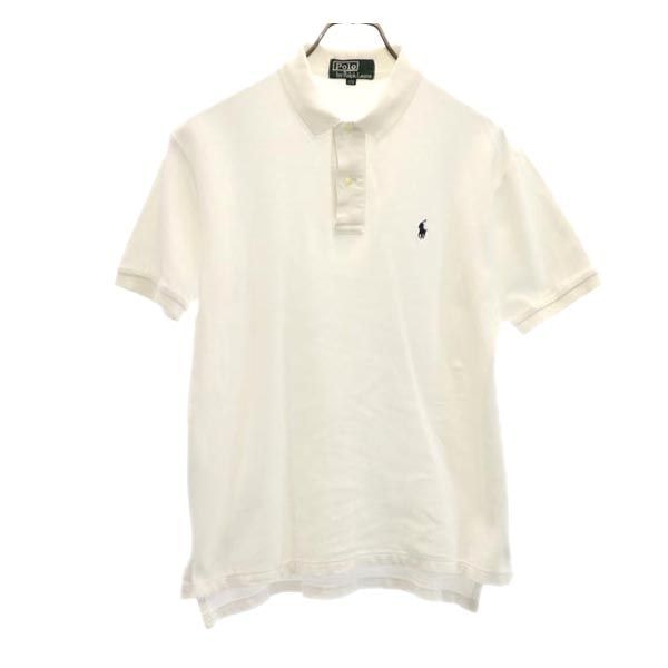 Polo by Ralph Lauren ポロバイラルフローレン 80s 緑タグ ボーイズ ヴィンテージ 半袖 ポロシャツ 170 ホワイト系 鹿の子