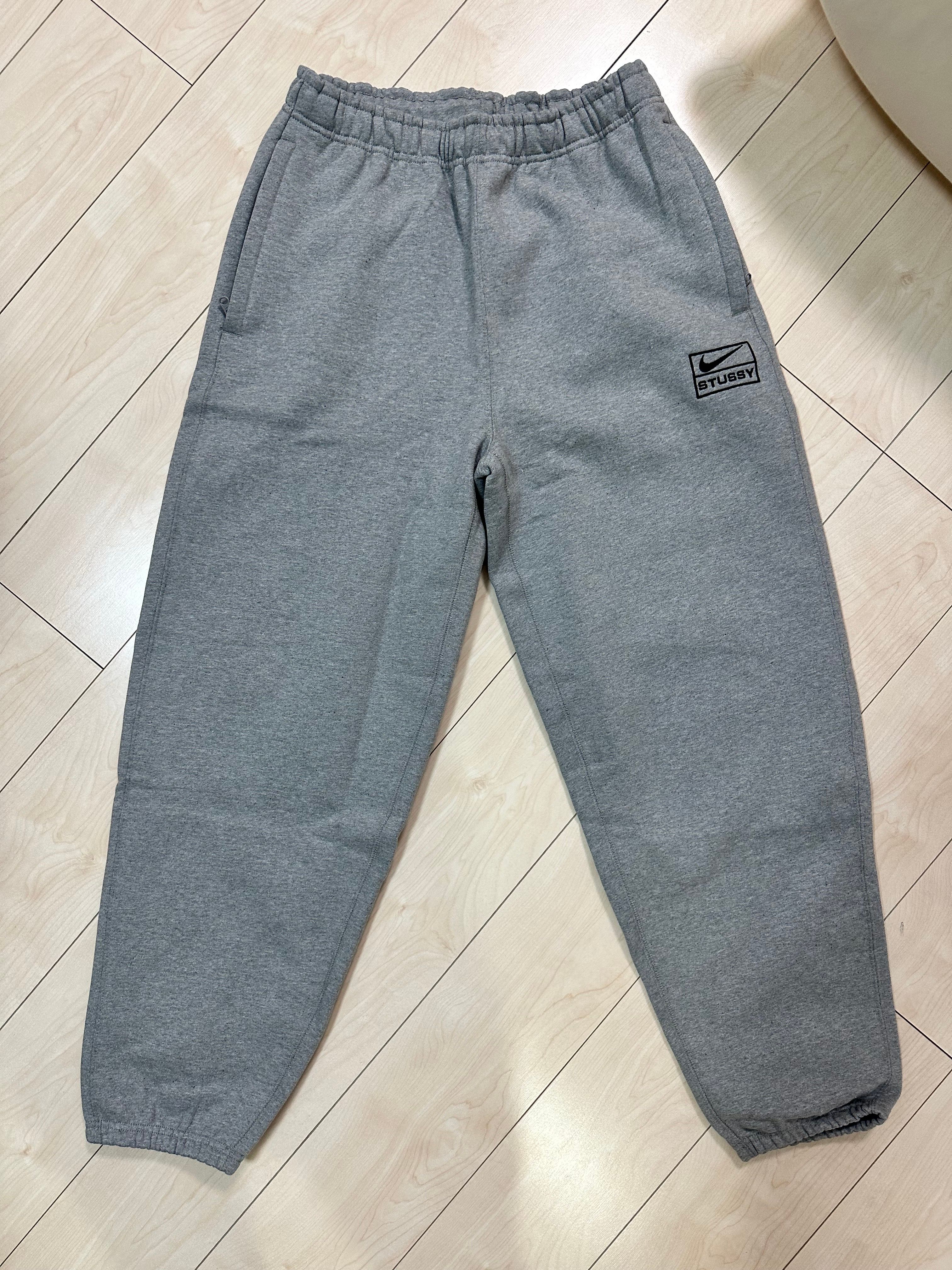 Stussy x Nike Fleece Pants (US Size) "Grey" DO9340-063