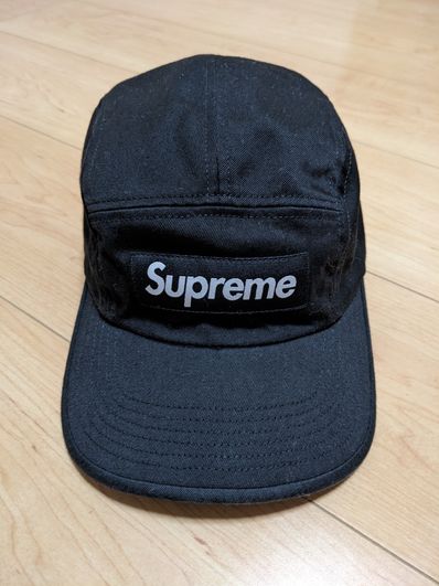 Supreme Washed Chino Twill Camp Cap "Black"(21FW)