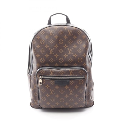 ルイ・ヴィトン LOUIS VUITTON ジョッシュ リュックサック バックパック バッグ PVCコーティングキャンバス レザー モノグラム・マカサー メンズ ブラウン系 / ブラック系 M41530 【中古】