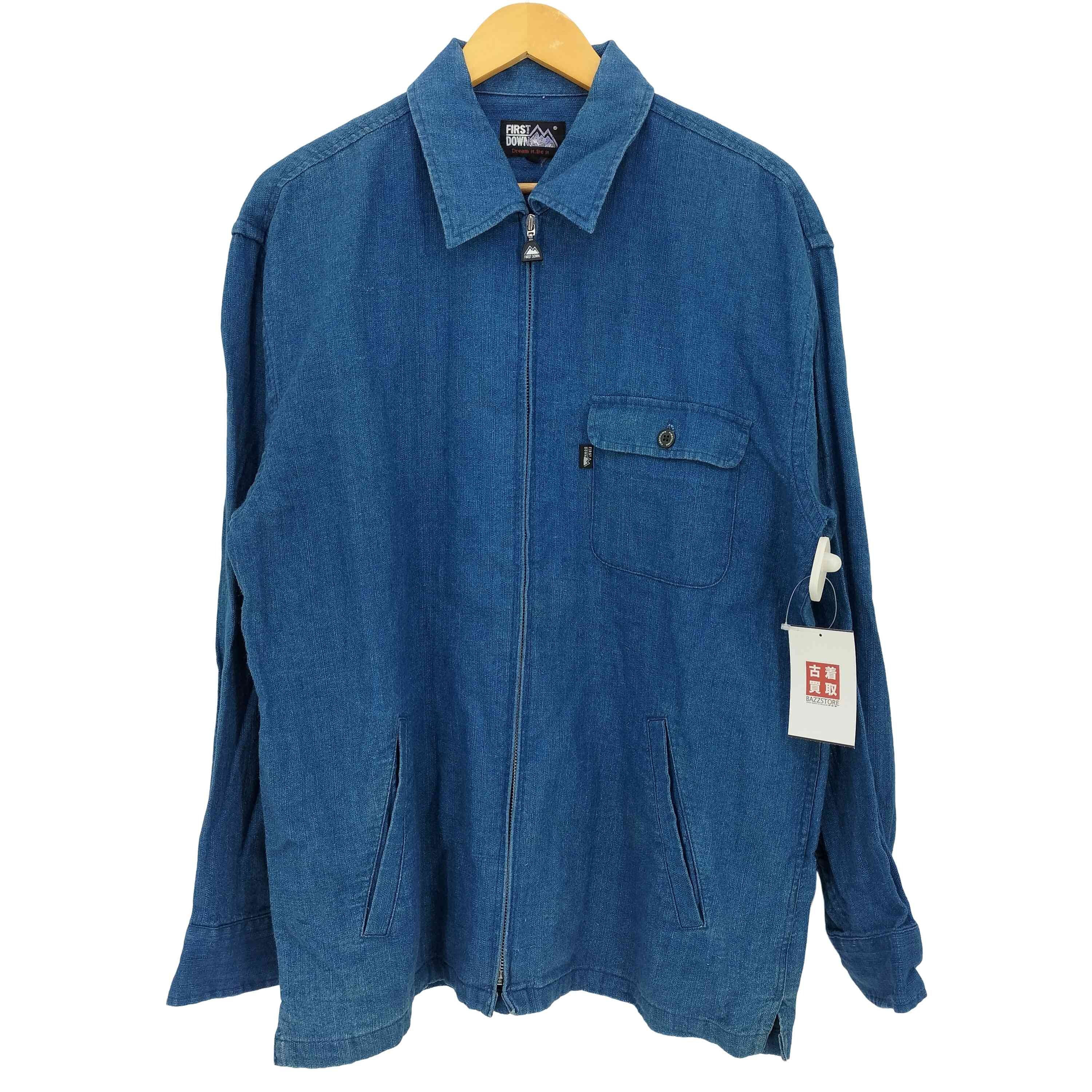 ジップアップ デニム シャツジャケット【1140256195606】