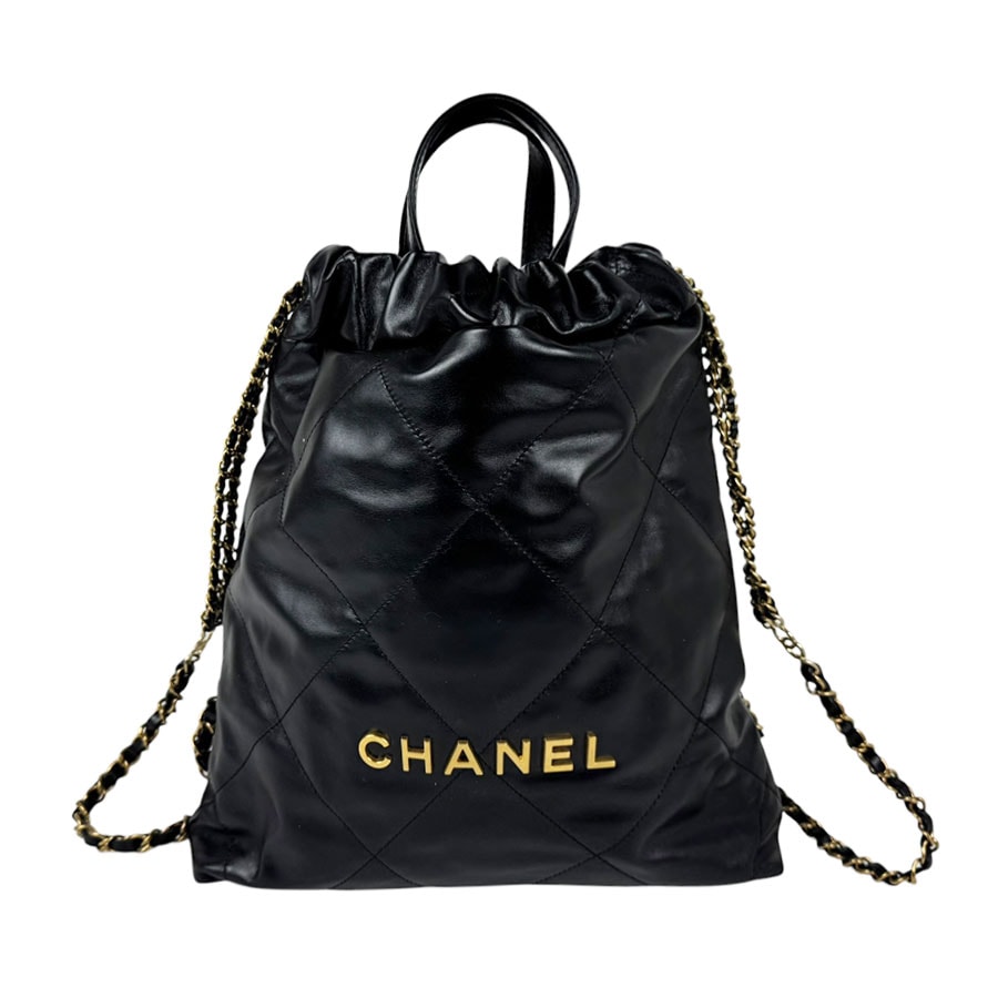 シャネル CHANEL リュック CHANEL22 レザー ブラック レディース【中古】 z11250