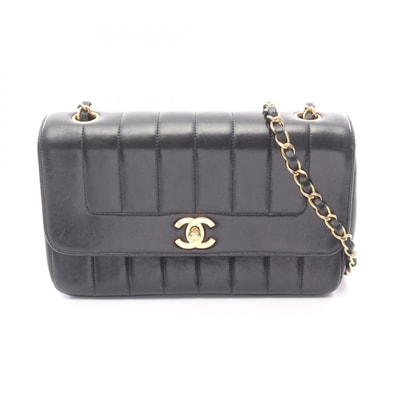 シャネル CHANEL マドモアゼル ショルダーバッグ バッグ ラムスキン(羊革) レディース ブラック系 【中古】