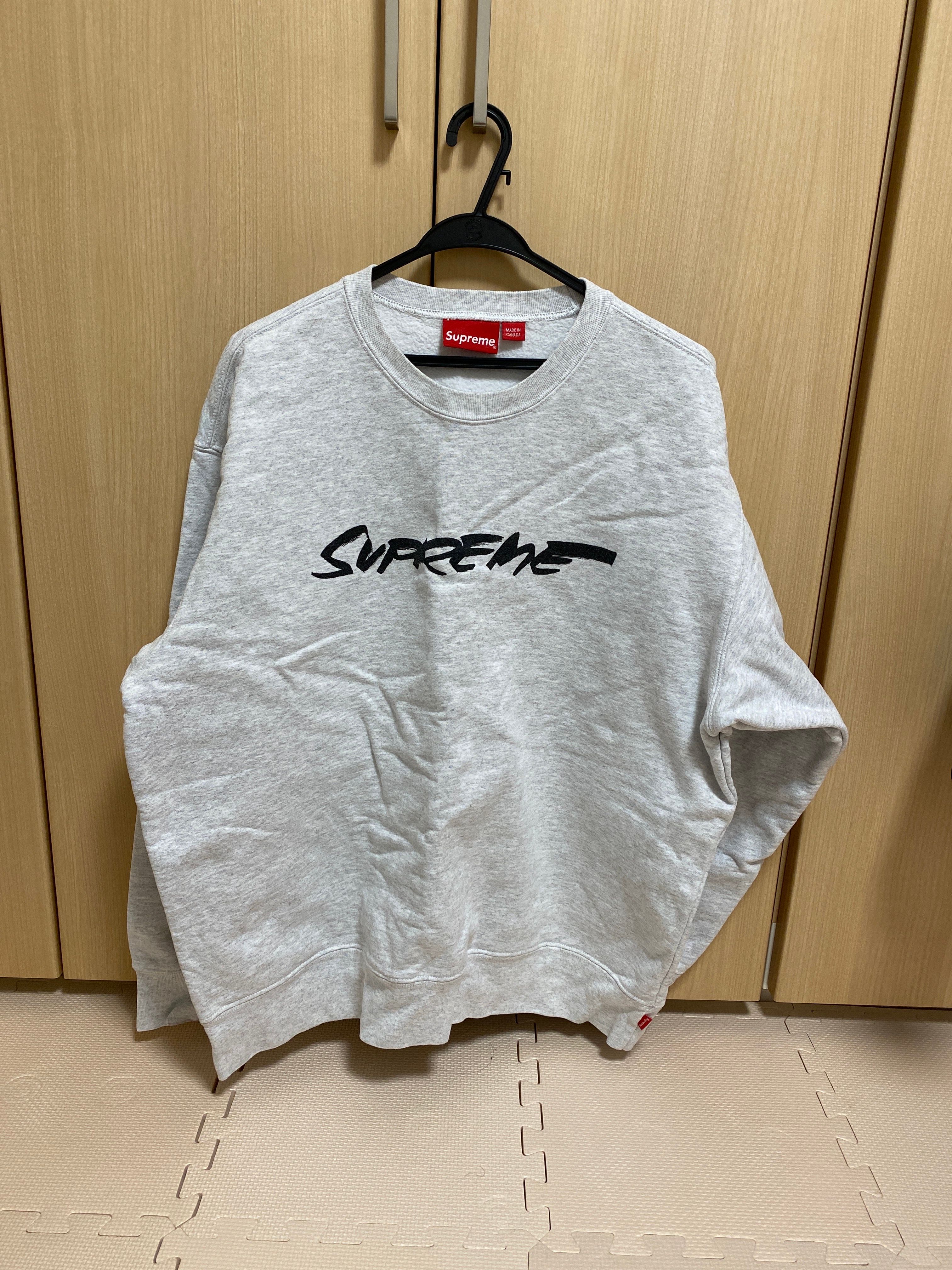 Supreme Futura Logo Crewneck "Grey"